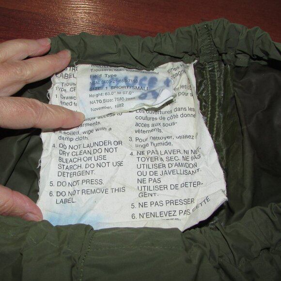 Vintage Military Army Green Splash Pants - S/M - Picture 7 of 13